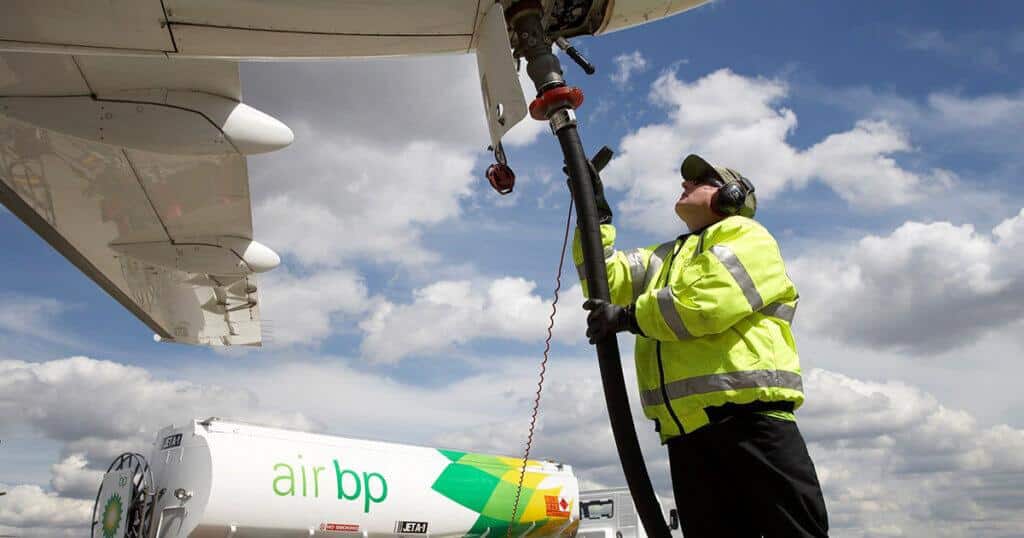 Combustible de un avión